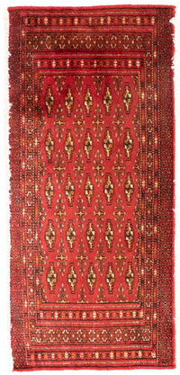 Runner Turkaman Rug - 100 x 50 cm - red