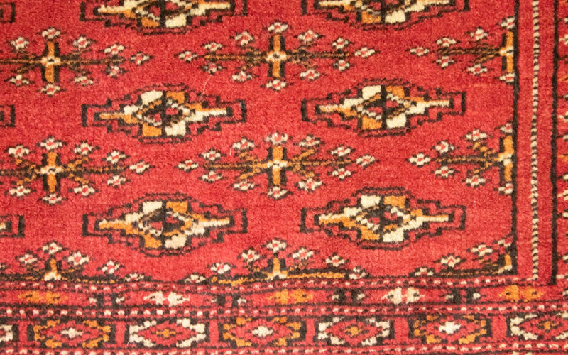 Runner Turkaman Rug - 100 x 50 cm - red