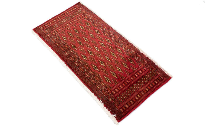 Runner Turkaman Rug - 100 x 50 cm - red