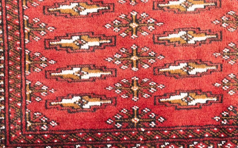 Runner Turkaman Rug - 100 x 50 cm - red