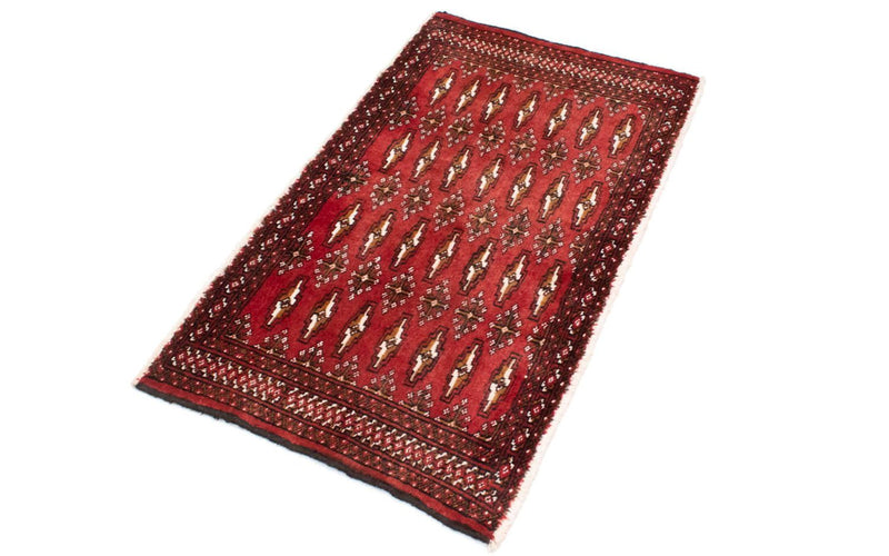 Runner Turkaman Rug - 100 x 50 cm - red