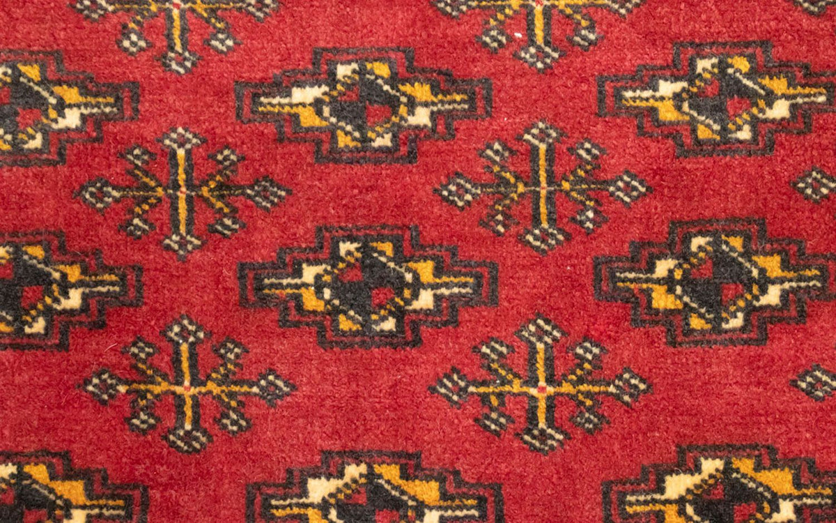 Runner Turkaman Rug - 100 x 50 cm - red