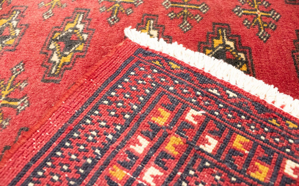 Runner Turkaman Rug - 100 x 50 cm - red