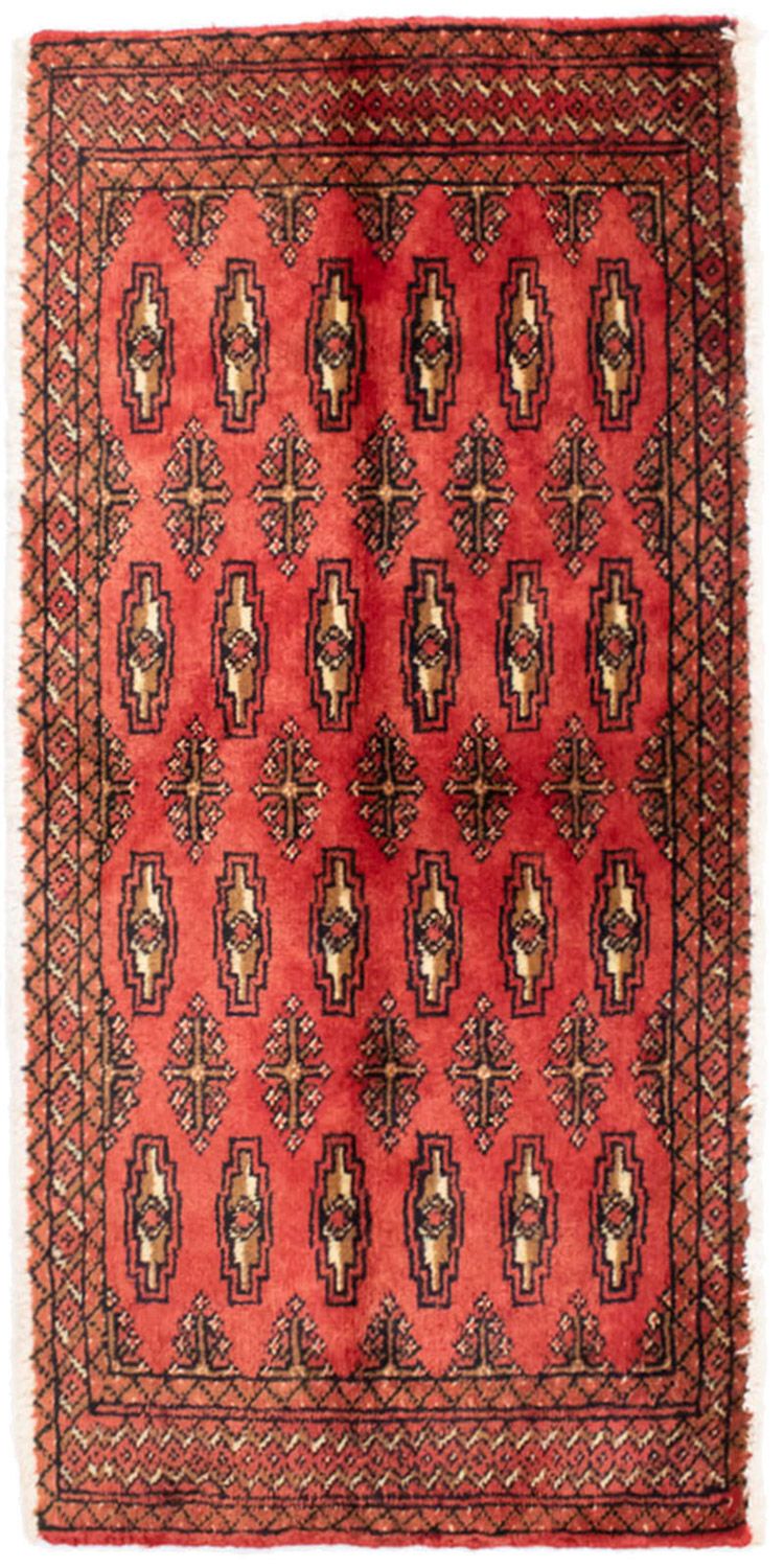 Runner Turkaman Rug - 100 x 50 cm - red