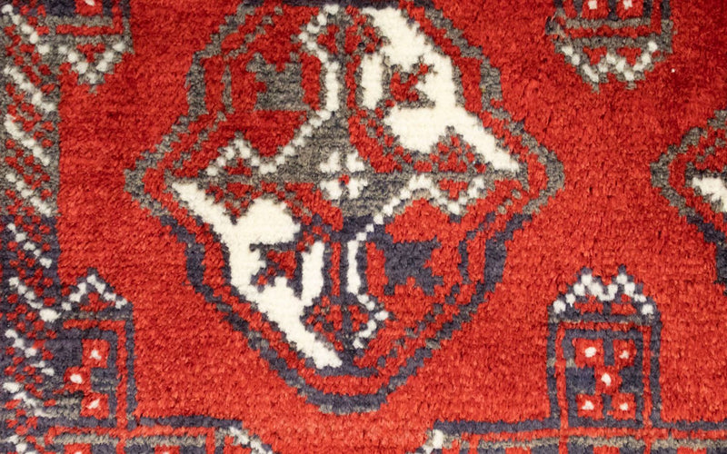 Runner Turkaman Rug - 100 x 50 cm - red