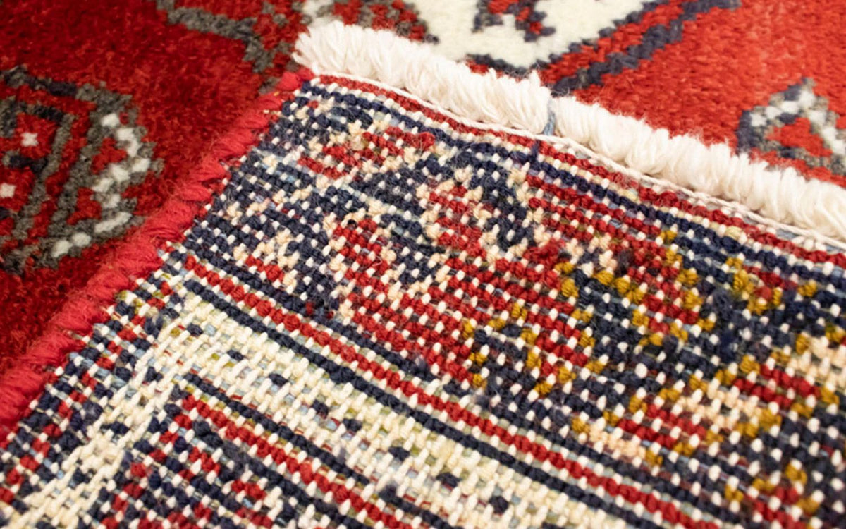 Runner Turkaman Rug - 100 x 50 cm - red