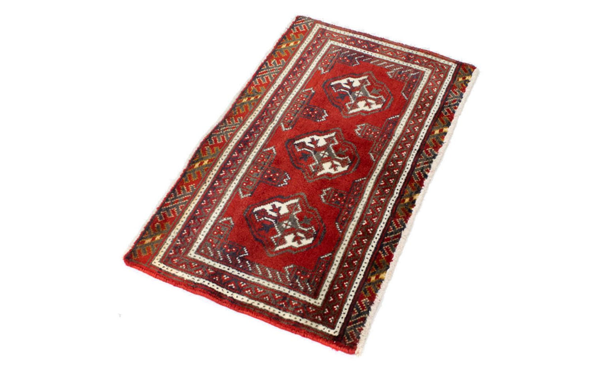 Runner Turkaman Rug - 100 x 50 cm - red