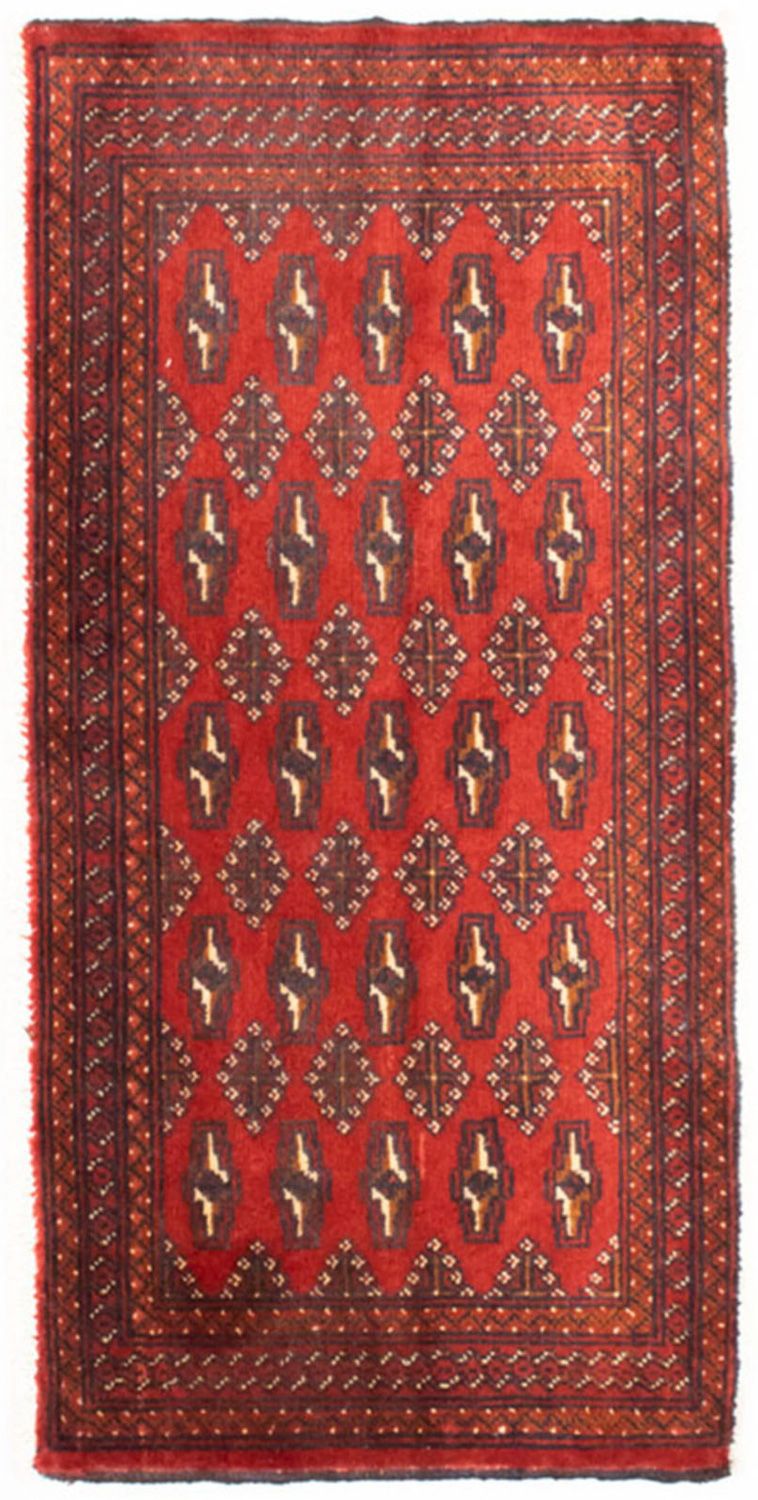 Runner Turkaman Rug - 100 x 50 cm - red