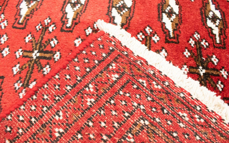 Runner Turkaman Rug - 100 x 50 cm - red