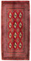 Runner Turkaman Rug - 100 x 50 cm - red