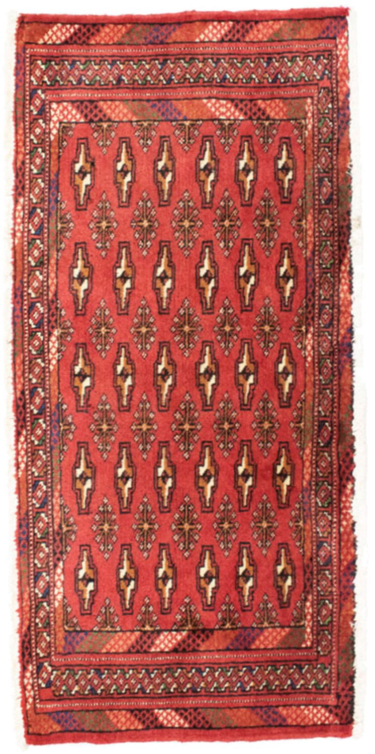 Runner Turkaman Rug - 100 x 50 cm - red