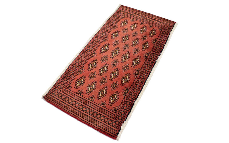 Runner Turkaman Rug - 100 x 50 cm - red