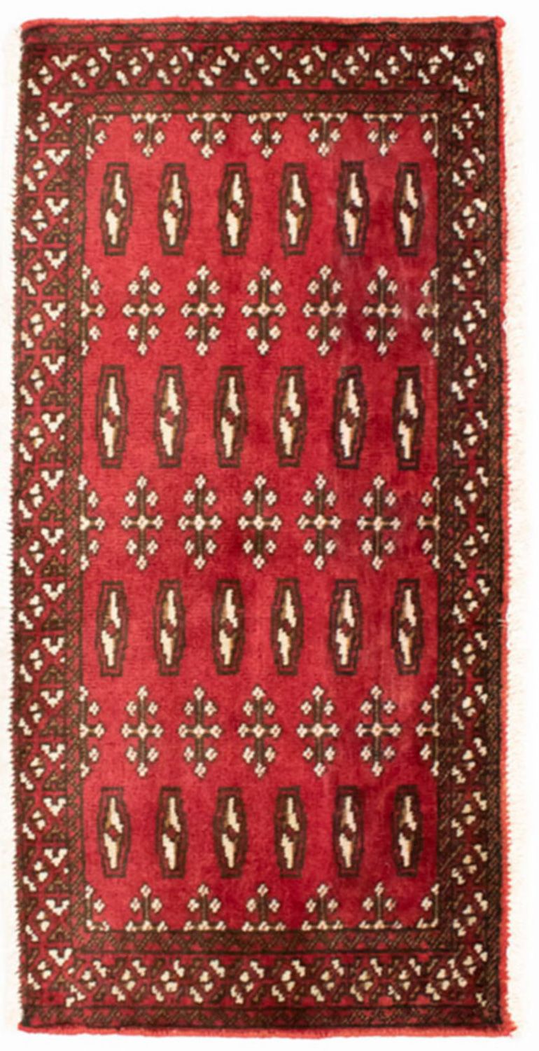 Runner Turkaman Rug - 100 x 50 cm - red