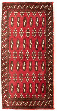 Runner Turkaman Rug - 100 x 50 cm - red