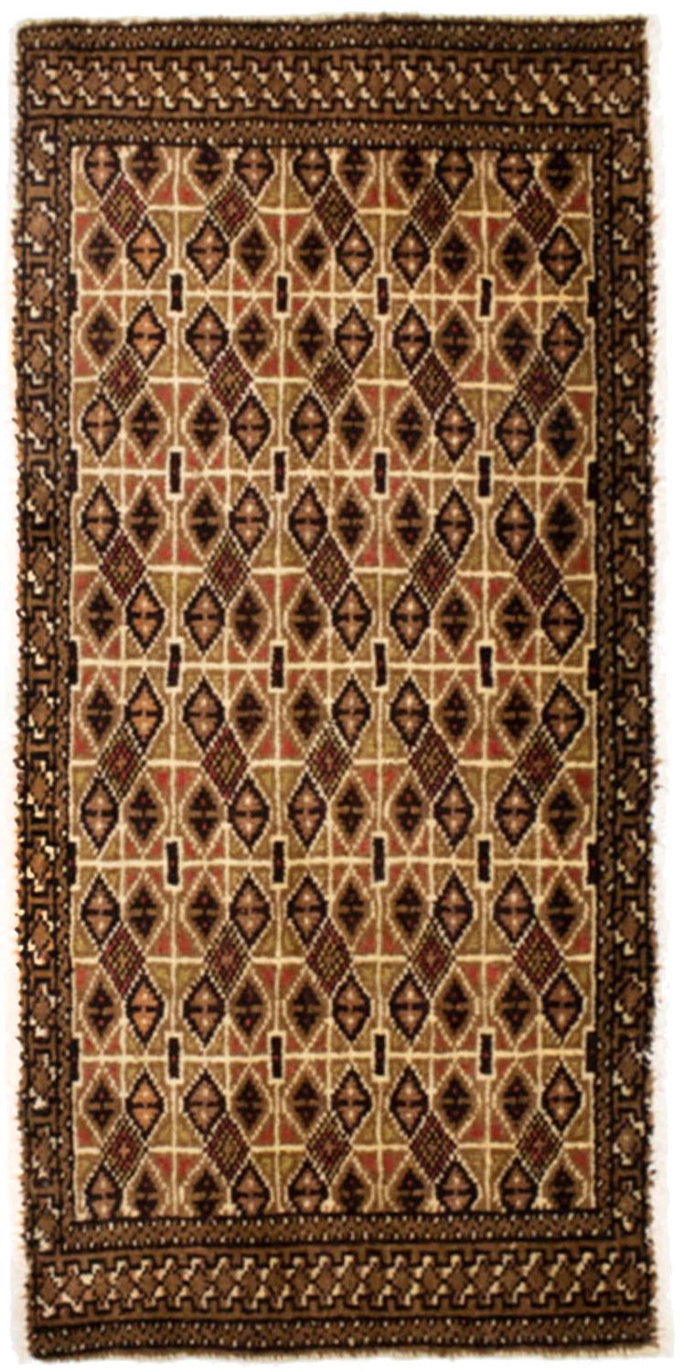 Runner Turkaman Rug - 100 x 50 cm - multicolored