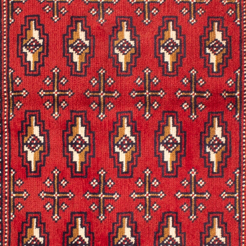 Runner Turkaman Rug - 100 x 50 cm - dark red