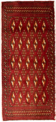Turkaman Rug - 130 x 60 cm - red