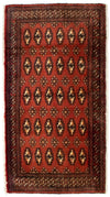 Turkaman Rug 60x130cm - Persian Rugs - Rectangle / Red / 60 x 130 cm Rectangle