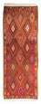 Runner Kelim Rug - Old - 330 x 130 cm - multicolored