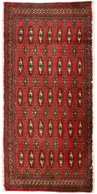 Turkaman Rug - 130 x 60 cm - red