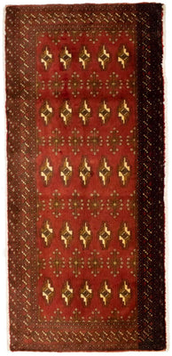 Turkaman Rug - 130 x 60 cm - rust