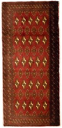 Turkaman Rug - 130 x 60 cm - rust