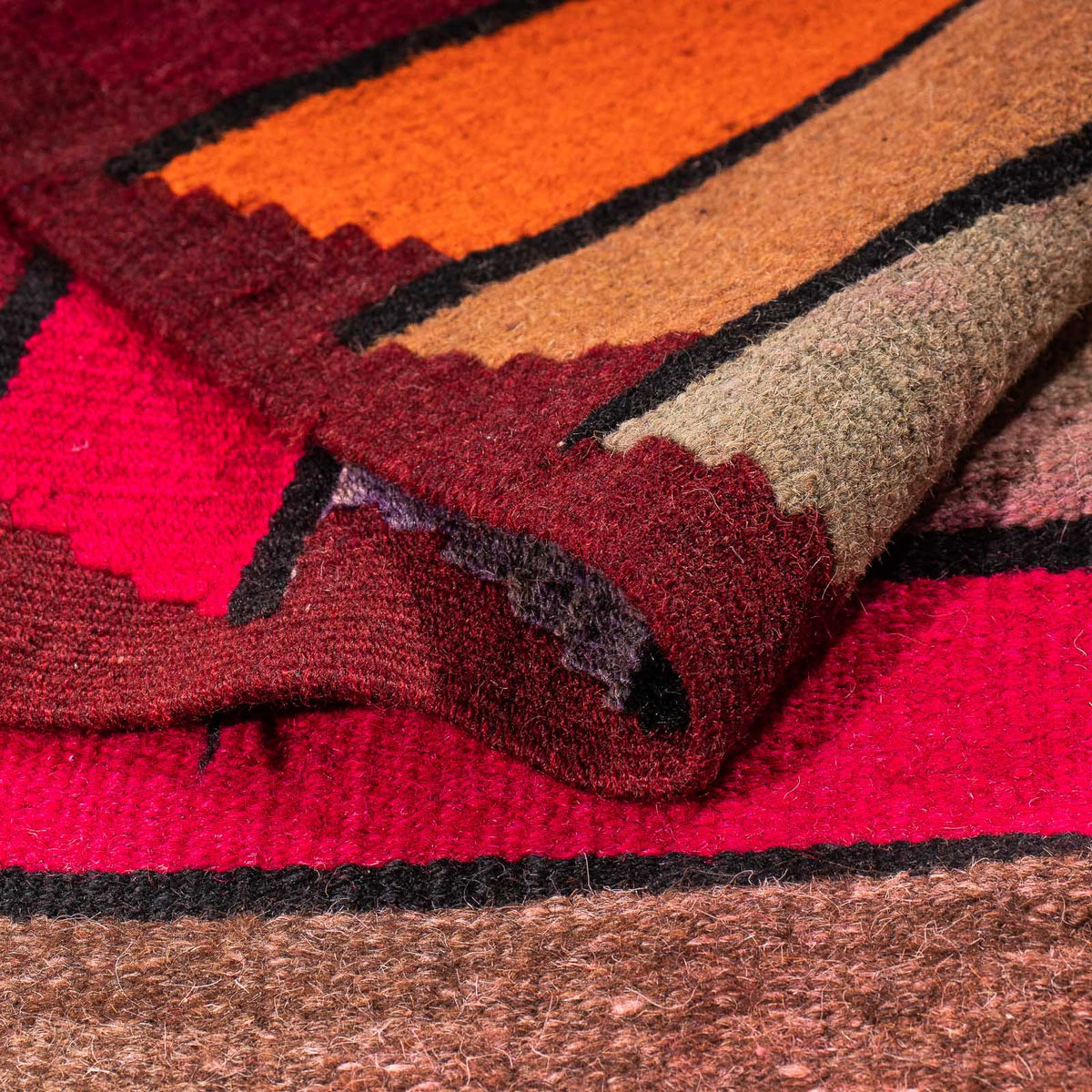 Runner Kelim Rug - Old - 355 x 125 cm - multicolored