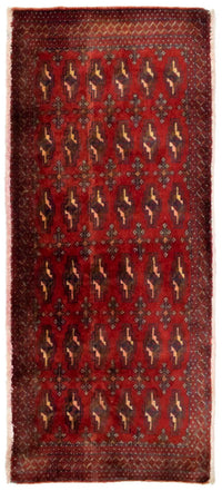 Turkaman Rug - 130 x 60 cm - red