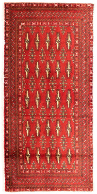 Turkaman Rug - 130 x 60 cm - red