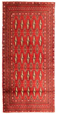 Turkaman Rug - 130 x 60 cm - red