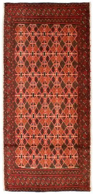Turkaman Rug - 130 x 60 cm - orange