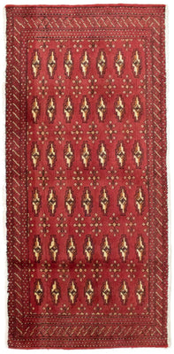 Turkaman Rug - 130 x 60 cm - red