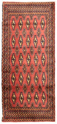 Turkaman Rug - 130 x 60 cm - red