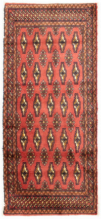 Turkaman Rug - 130 x 60 cm - red