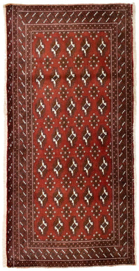 Turkaman Rug - 130 x 60 cm - red