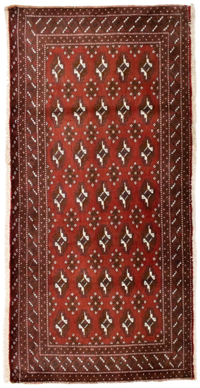 Turkaman Rug - 130 x 60 cm - red