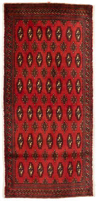 Turkaman Rug - 130 x 60 cm - red