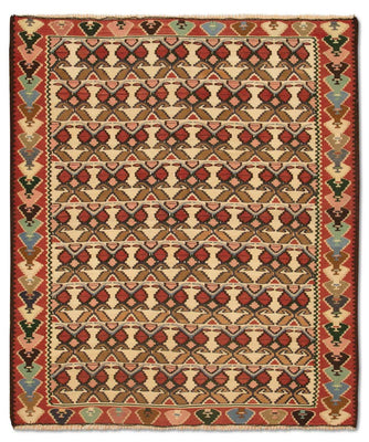 Kelim Rug - Old - 143 x 119 cm - beige