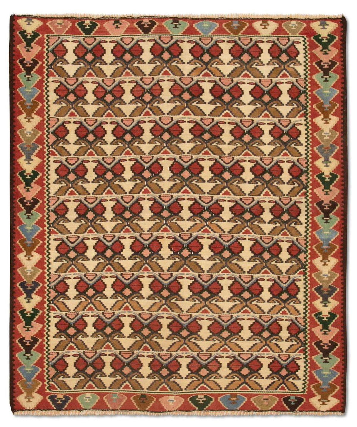 Kelim Rug - Old - 143 x 119 cm - beige