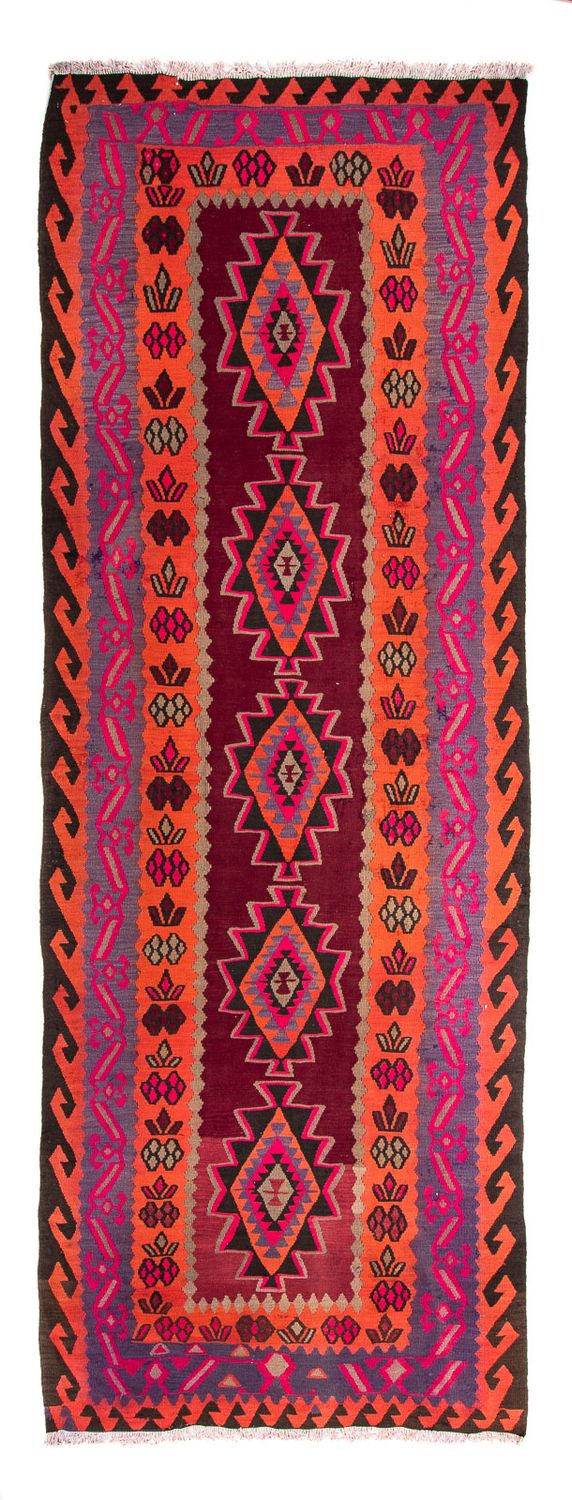 Runner Kelim Rug - Old - 390 x 141 cm - multicolored