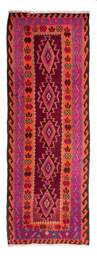 Runner Kelim Rug - Old - 390 x 141 cm - multicolored