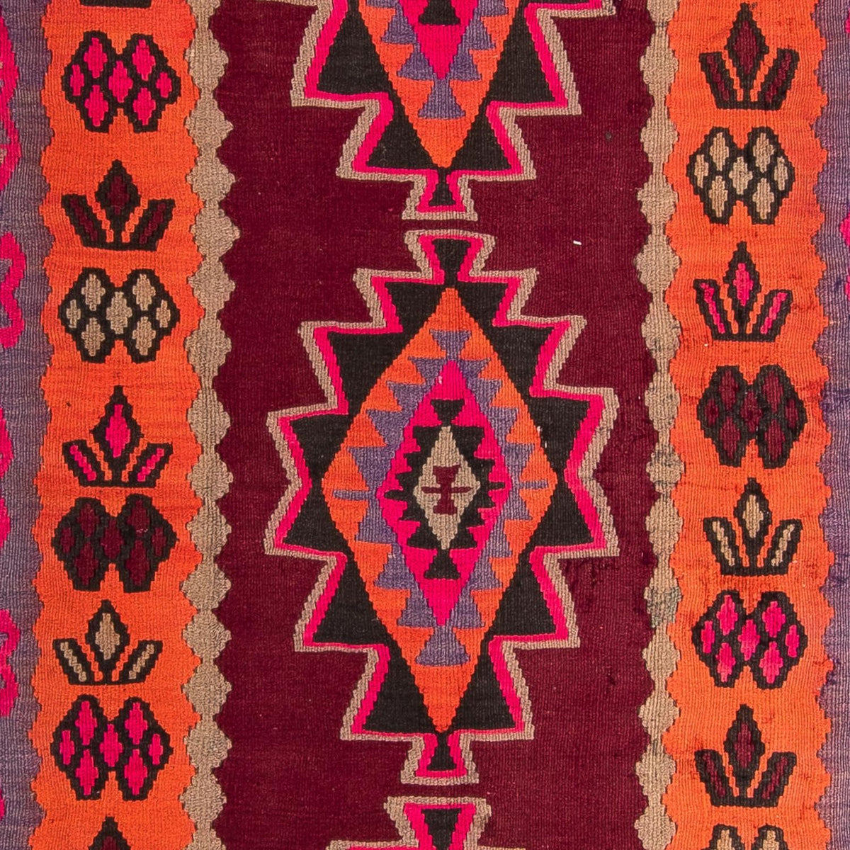 Runner Kelim Rug - Old - 390 x 141 cm - multicolored