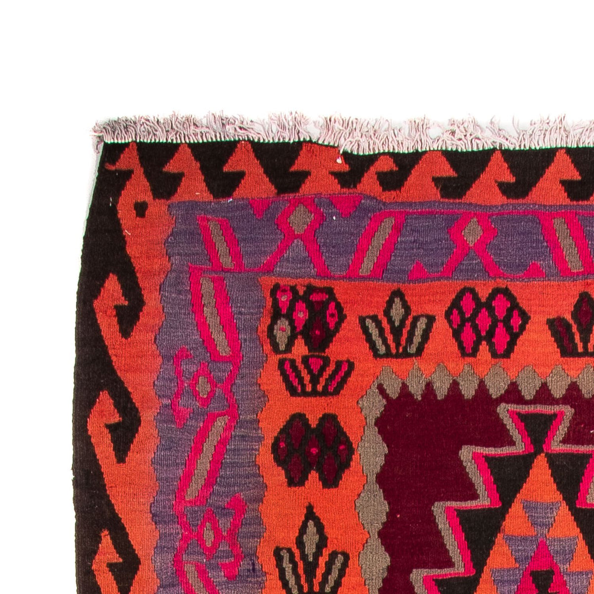 Runner Kelim Rug - Old - 390 x 141 cm - multicolored