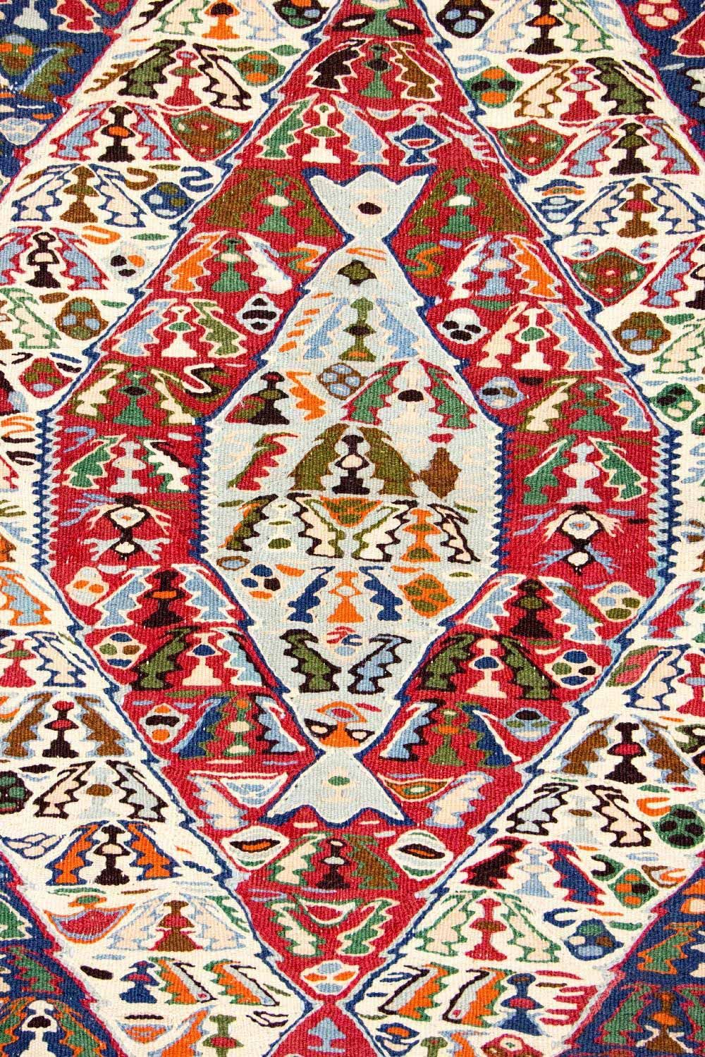 Kelim Rug - Old - 153 x 119 cm - blue