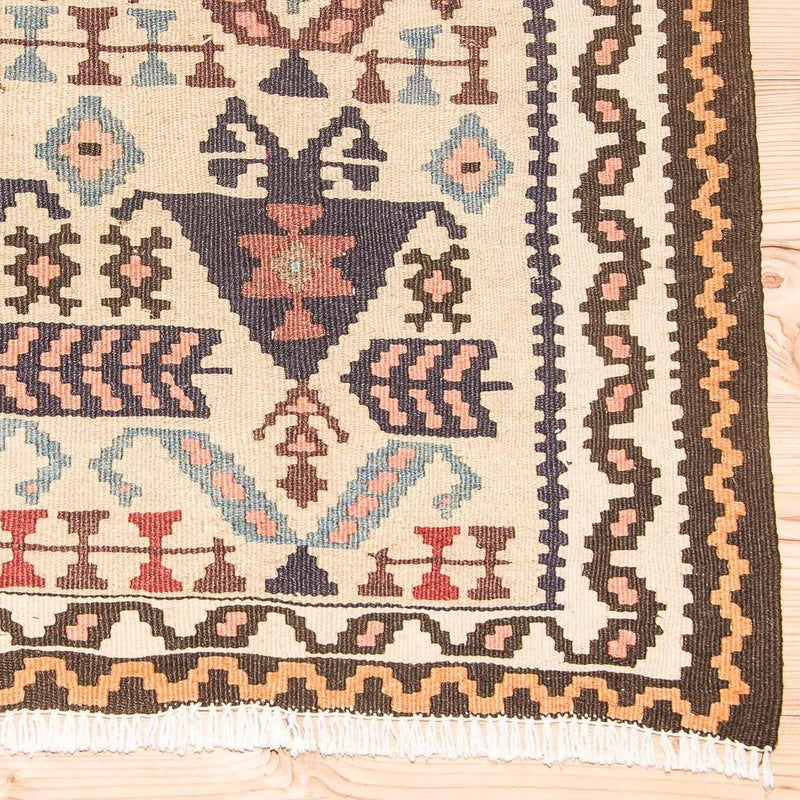 Runner Kelim Rug - Old - 195 x 108 cm - beige