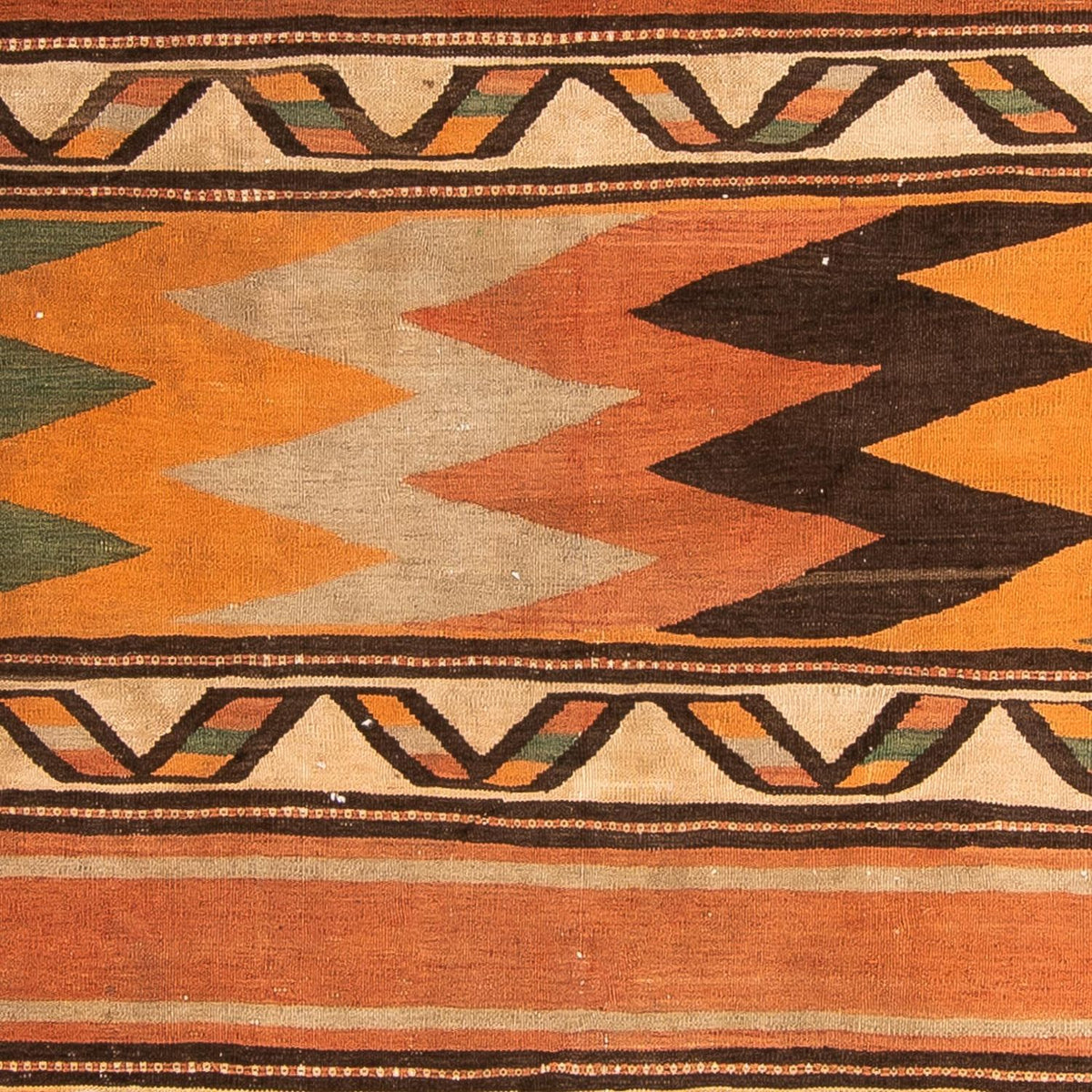Runner Kelim Rug - Old - 340 x 160 cm - multicolored