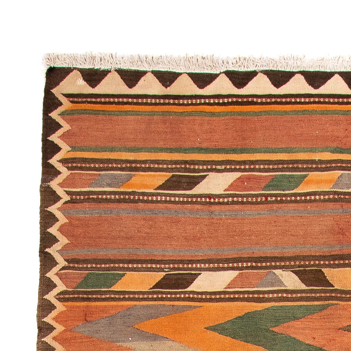 Runner Kelim Rug - Old - 340 x 160 cm - multicolored