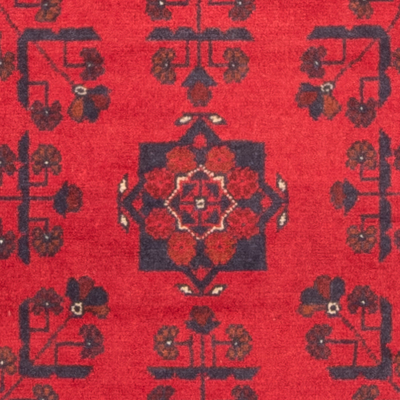 Runner Afghan Rug - Kunduz - 289 x 77 cm - red