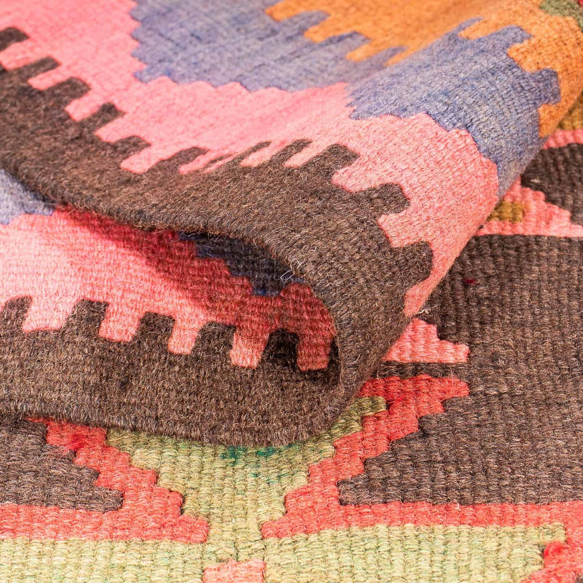 Runner Kelim Rug - Old - 330 x 155 cm - multicolored