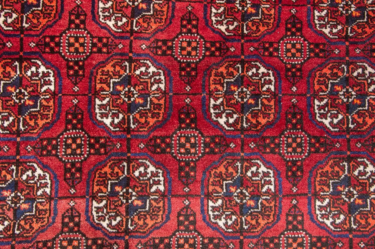 Runner Afghan Rug - Bukhara - 292 x 86 cm - red
